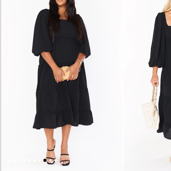 NWT Show Me Your Mumu Black Elaina Midi Dress - Picture 8 of 8